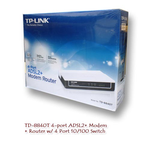 TP-Link 4 Port ADSL 2+ Modem Router
